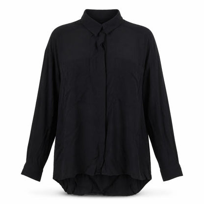 Womens UK Size 8 ASOS Black Basic Button-Up