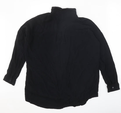 Womens UK Size 8 ASOS Black Basic Button-Up