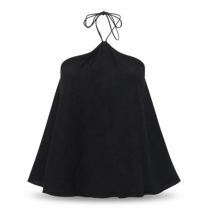 Zara Womens Black Polyester Trapeze & Swing Size XS Halter Tie