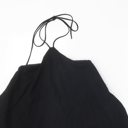 Zara Womens Black Polyester Trapeze & Swing Size XS Halter Tie