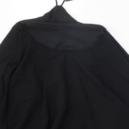 Zara Womens Black Polyester Trapeze & Swing Size XS Halter Tie