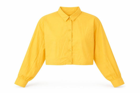 Womens UK Size M Divided Orange Cropped Button-Up