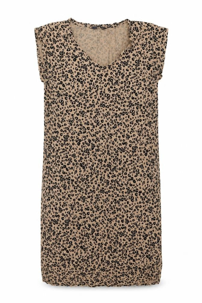 Marks and Spencer Womens Brown Animal Print Viscose Shift Size 10 Round Neck Pullover