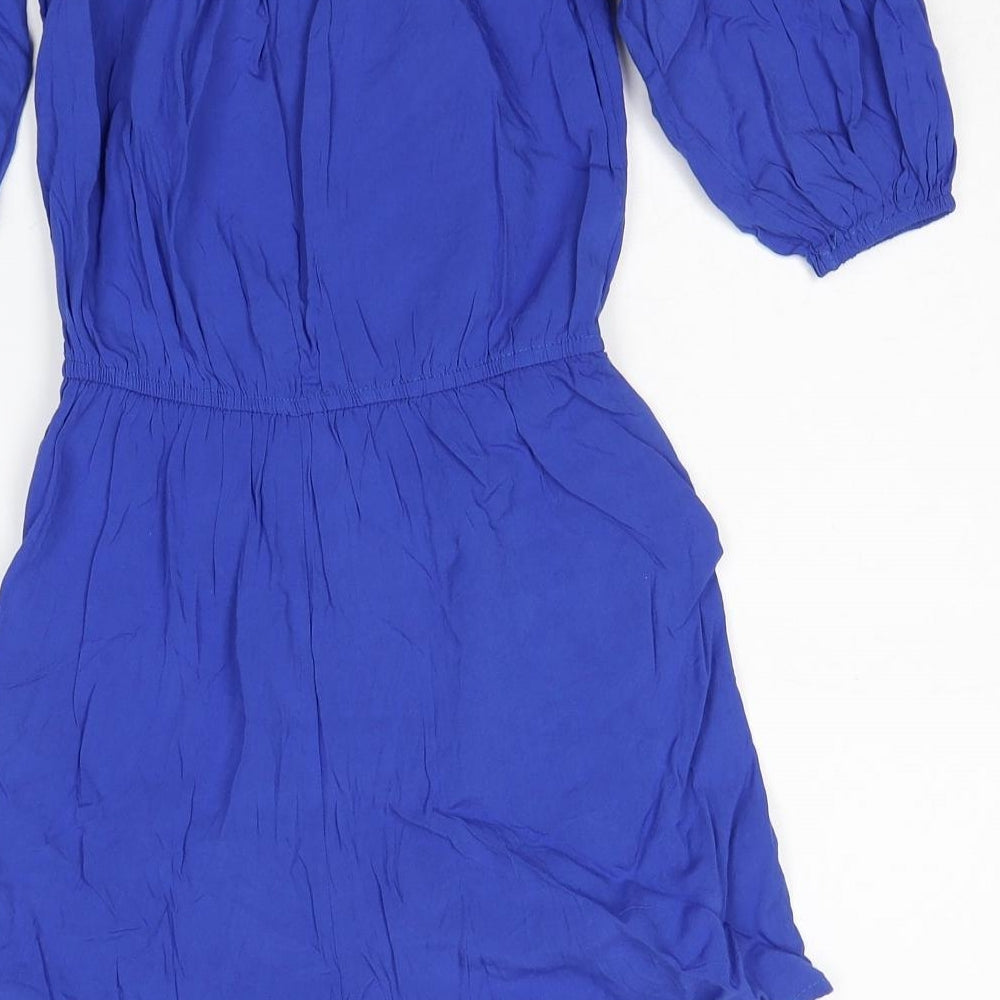 Quiz Womens Blue Polyester Playsuit One-Piece Size 6 Pullover