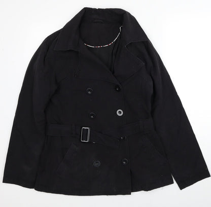 F&F Womens Black Pea Coat Coat Size 14 Button