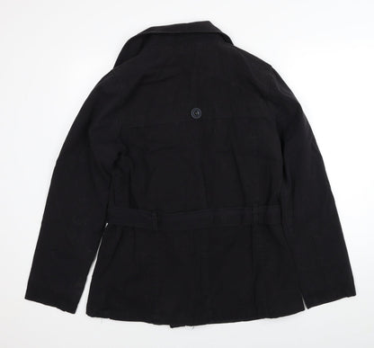 F&F Womens Black Pea Coat Coat Size 14 Button
