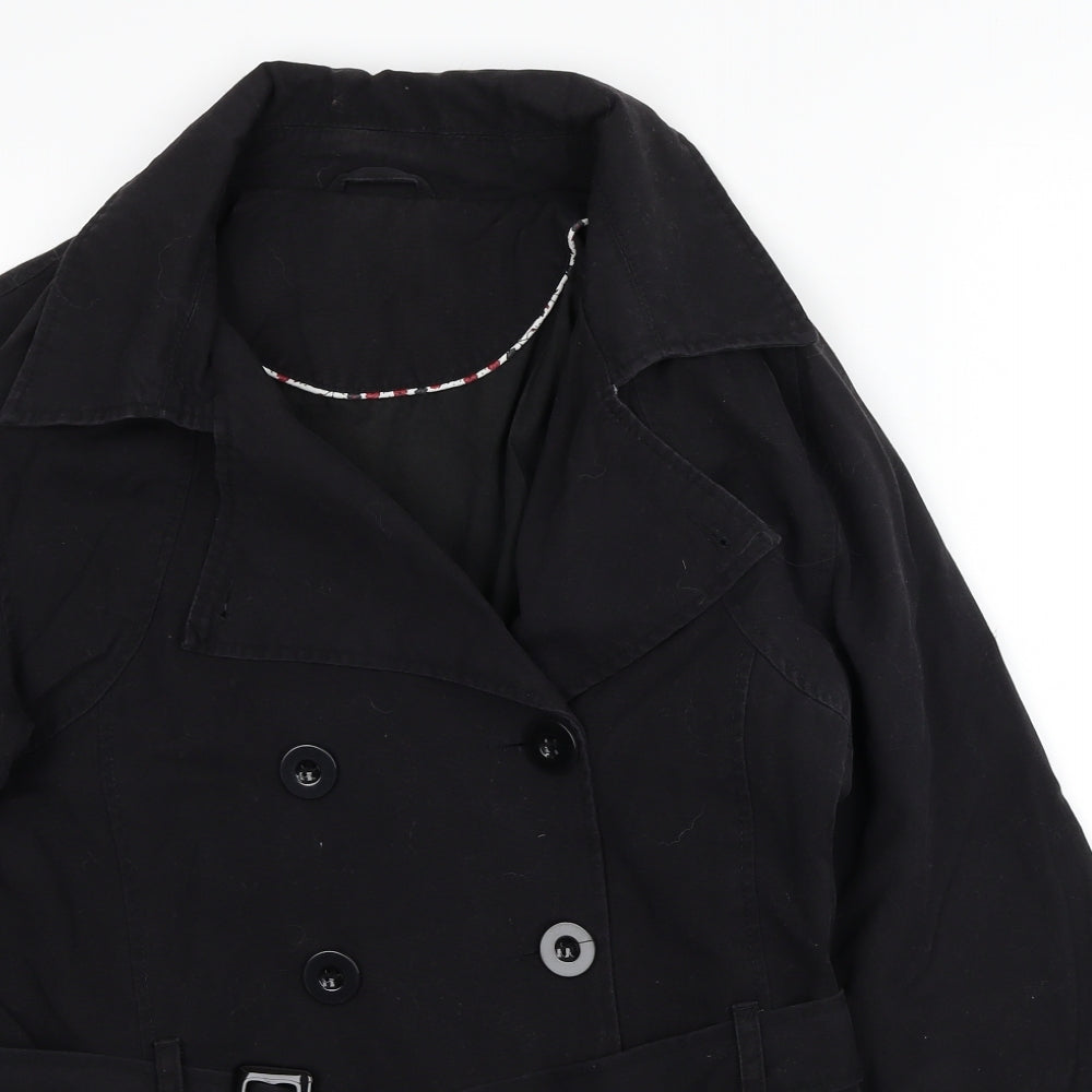 F&F Womens Black Pea Coat Coat Size 14 Button