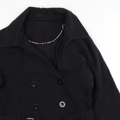 F&F Womens Black Pea Coat Coat Size 14 Button