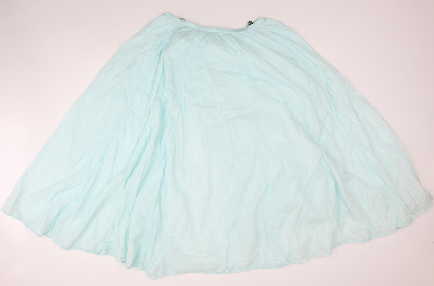 EAST Womens Blue Cotton A-Line Skirt Size 14