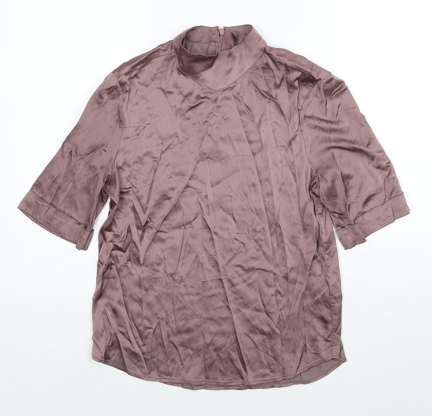 Womens UK Size 6 YAYA Brown Basic Blouse