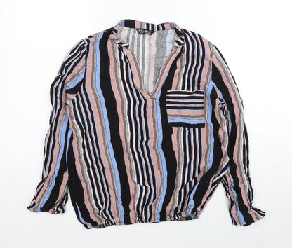 Womens UK Size 10 Selected Multicoloured Basic Blouse