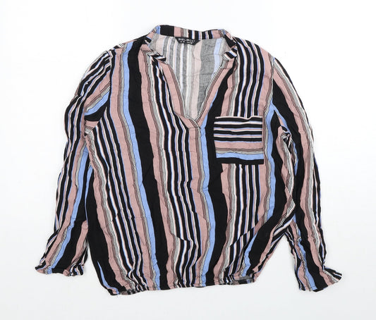 Womens UK Size 10 Selected Multicoloured Basic Blouse