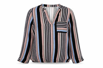 Womens UK Size 10 Selected Multicoloured Basic Blouse
