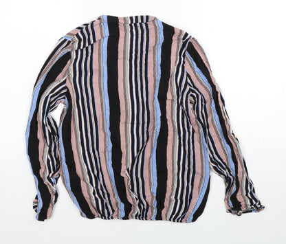 Womens UK Size 10 Selected Multicoloured Basic Blouse