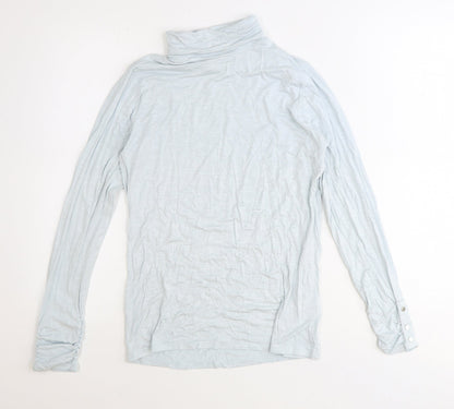 Womens UK Size 10 Marble Blue Basic Blouse