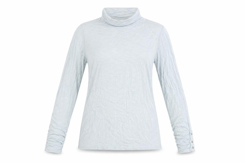 Womens UK Size 10 Marble Blue Basic Blouse
