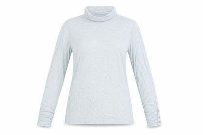 Womens UK Size 10 Marble Blue Basic Blouse