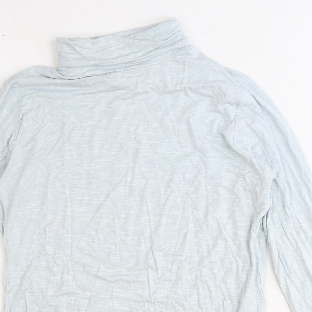 Womens UK Size 10 Marble Blue Basic Blouse