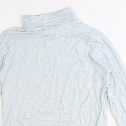 Womens UK Size 10 Marble Blue Basic Blouse