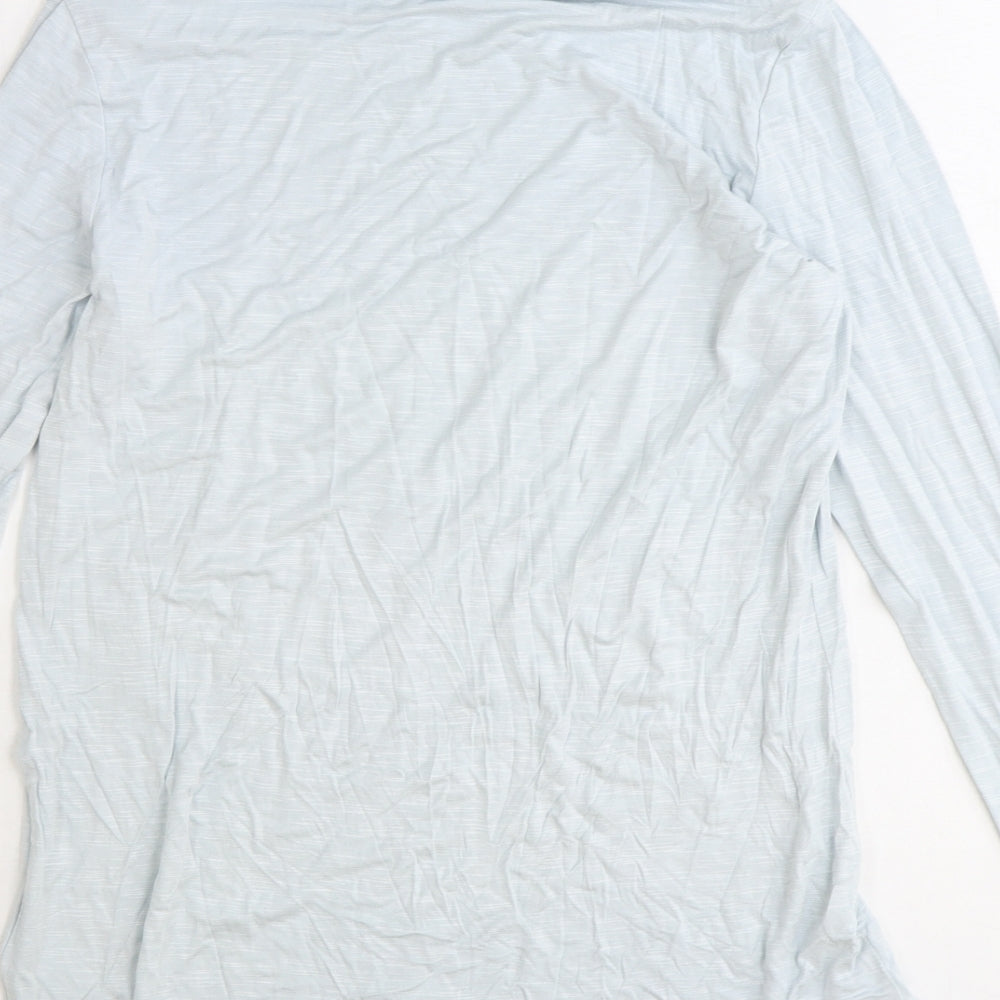 Womens UK Size 10 Marble Blue Basic Blouse
