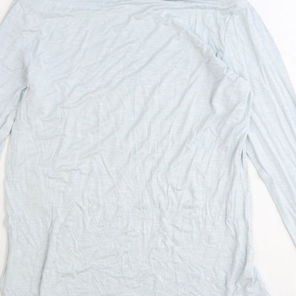 Womens UK Size 10 Marble Blue Basic Blouse