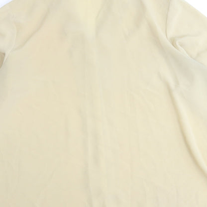 Collections Womens Beige Polyester Basic Button-Up Size 22 Collared