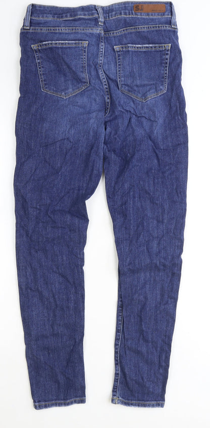 Brooke Womens Blue Cotton Straight Jeans Size 29 in Slim Zip