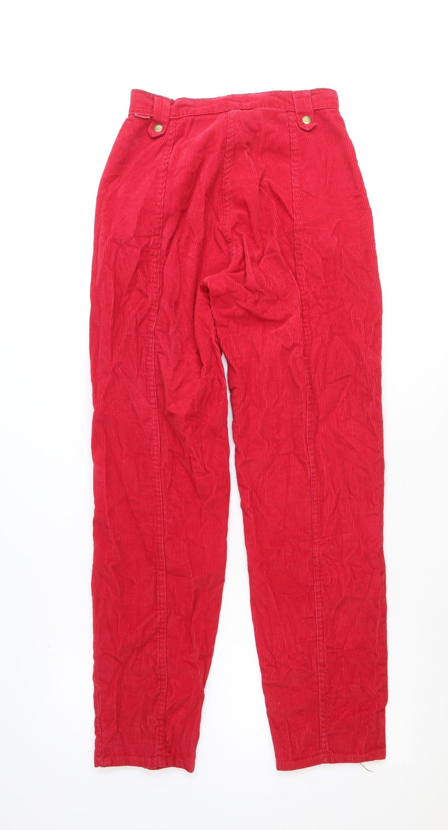 Simon Mens Red Cotton Trousers Size 27 in Regular Tie