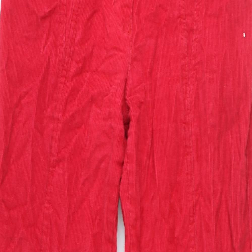 Simon Mens Red Cotton Trousers Size 27 in Regular Tie