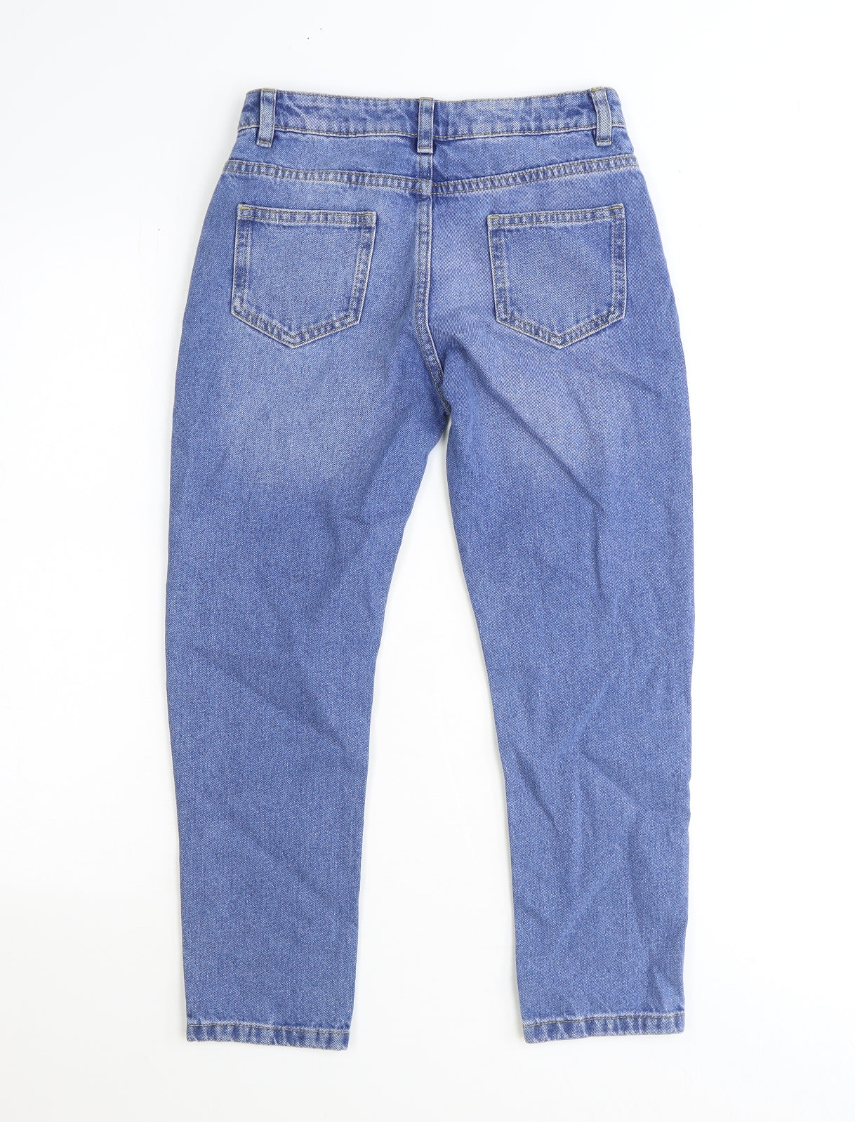 Preworn Girls Blue Cotton Skinny Jeans Size 10-11 Years Regular Zip