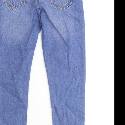 Preworn Girls Blue Cotton Skinny Jeans Size 10-11 Years Regular Zip