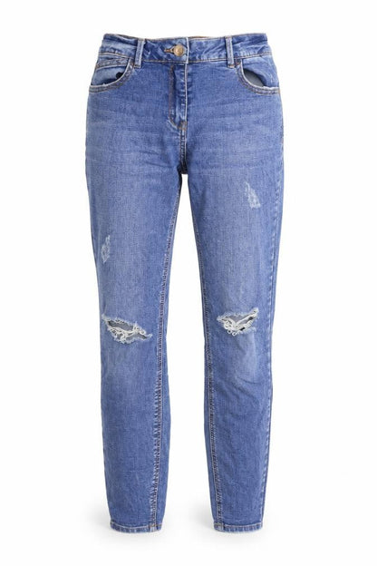Womens UK Size 8 Denim Regular Fit Straight Blue Jeans