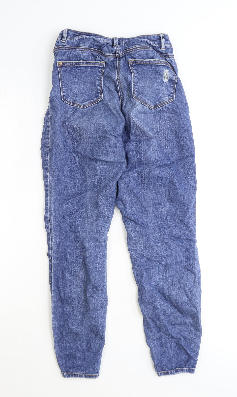 Womens UK Size 8 Denim Regular Fit Straight Blue Jeans