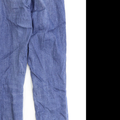 Womens UK Size 8 Denim Regular Fit Straight Blue Jeans