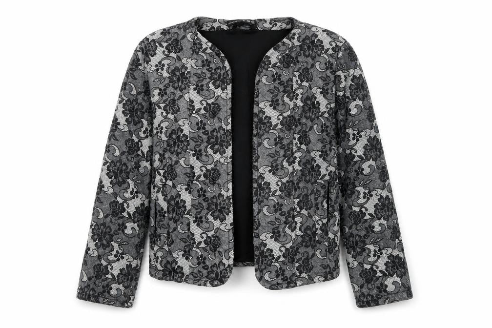 Atmosphere Womens Black Geometric Jacket Blazer Size 6