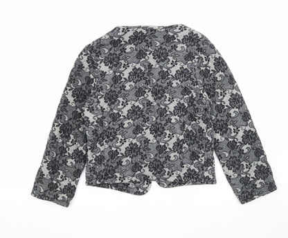 Atmosphere Womens Black Geometric Jacket Blazer Size 6
