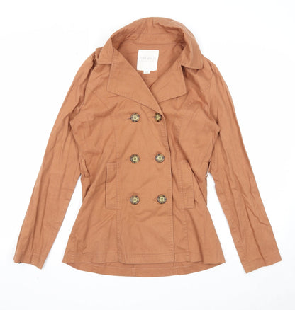 Womens UK Size S FOREVER 21 Beige Pea Coat