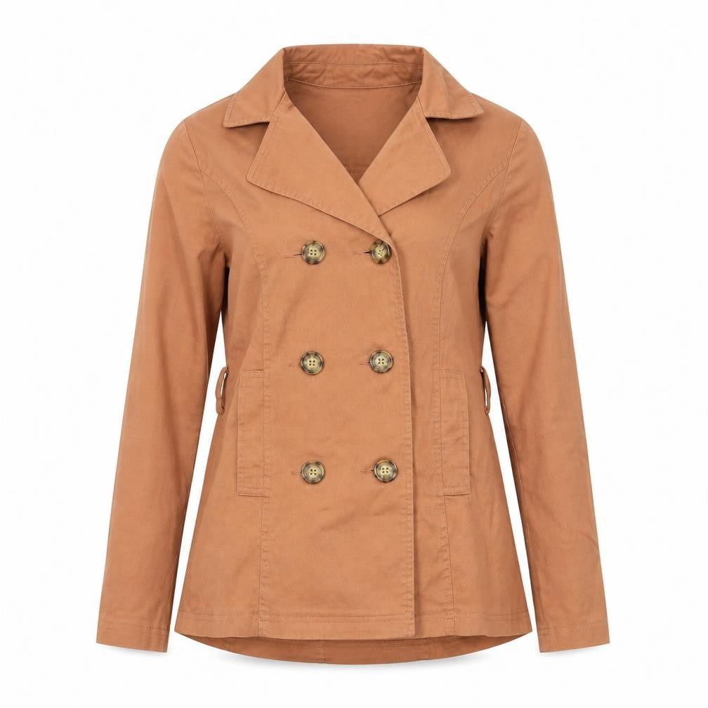 Womens UK Size S FOREVER 21 Beige Pea Coat
