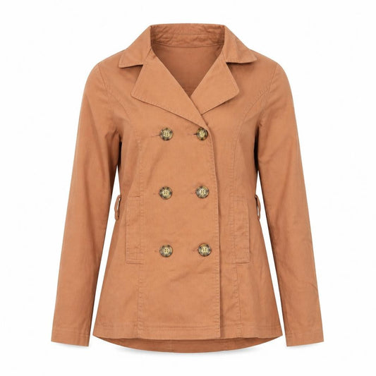 Womens UK Size S FOREVER 21 Beige Pea Coat