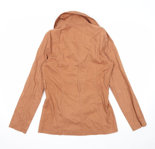 Womens UK Size S FOREVER 21 Beige Pea Coat