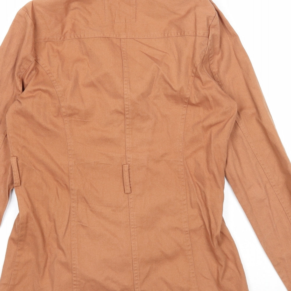Womens UK Size S FOREVER 21 Beige Pea Coat