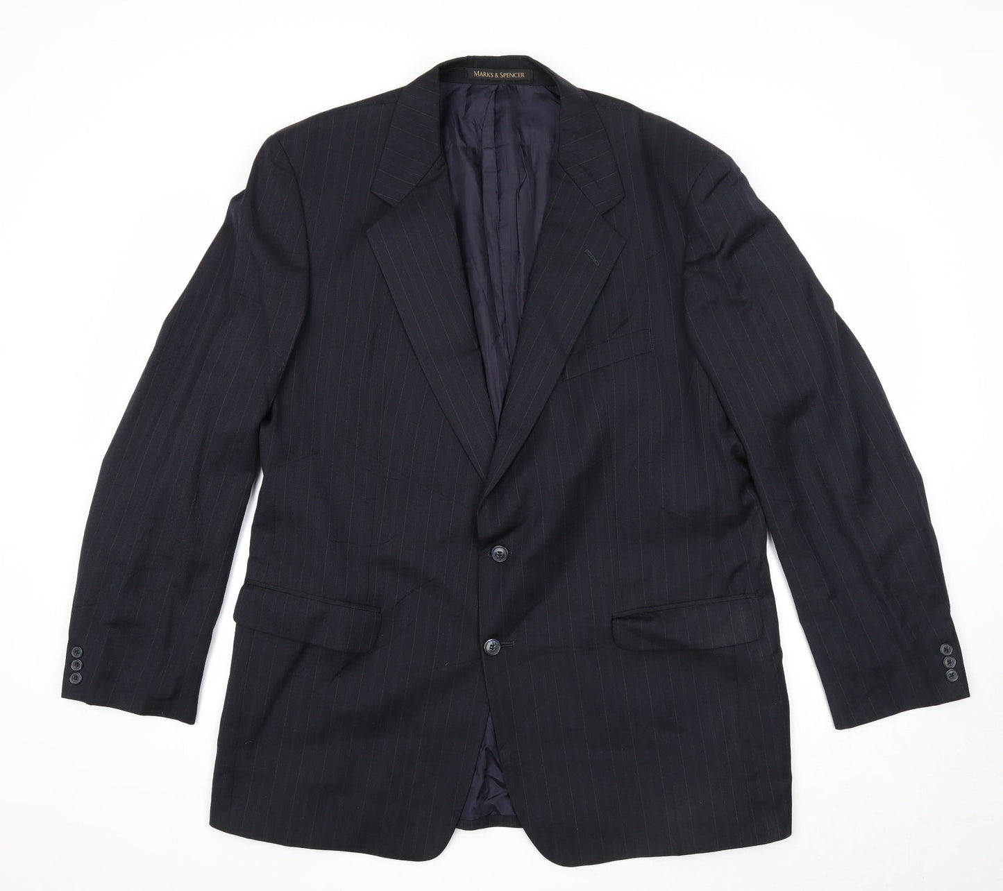 Mens UK Size 46 Marks and Spencer Regular Blue Suit Jacket