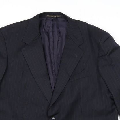 Mens UK Size 46 Marks and Spencer Regular Blue Suit Jacket