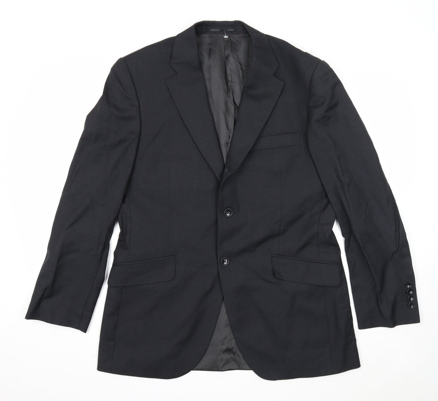 Mens UK Size 40 Howick Tailored Regular Black Suit Jacket
