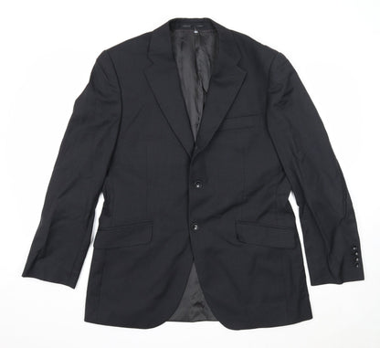 Mens UK Size 40 Howick Tailored Regular Black Suit Jacket