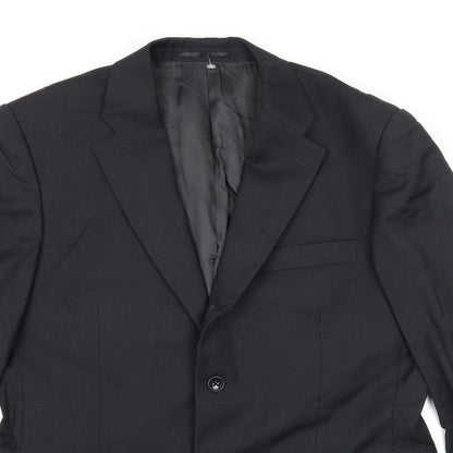 Mens UK Size 40 Howick Tailored Regular Black Suit Jacket