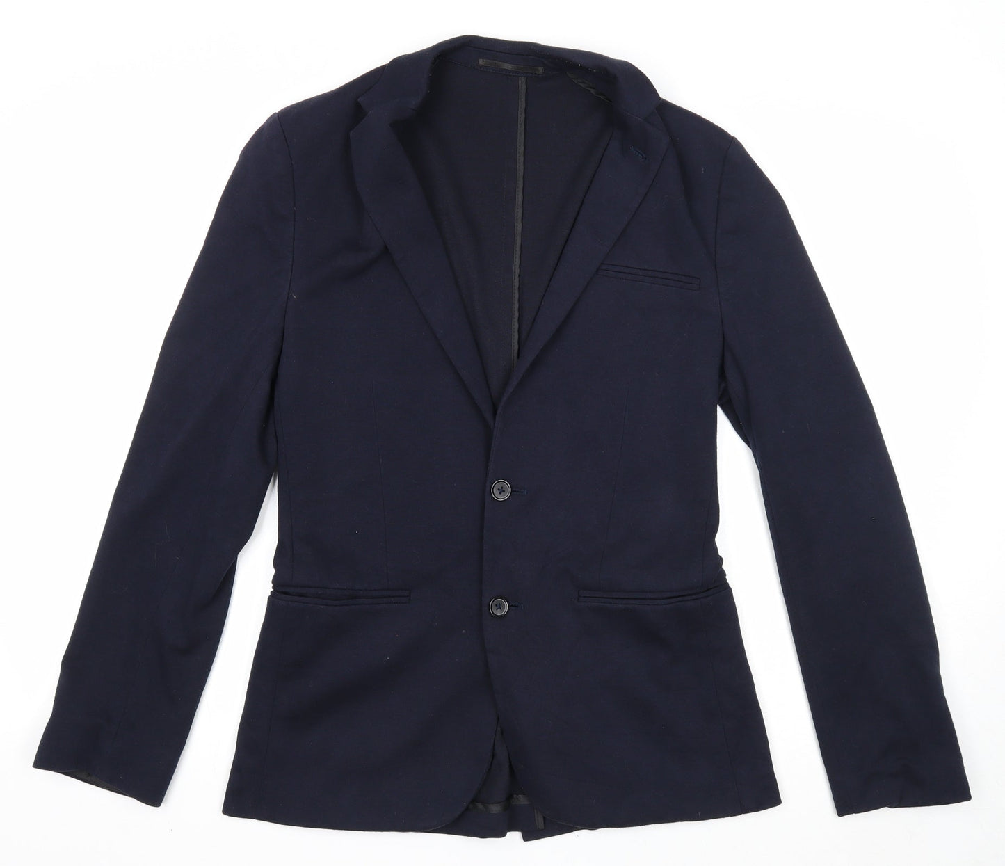 ASOS Mens Blue Polyester Jacket Blazer Size 38 Regular