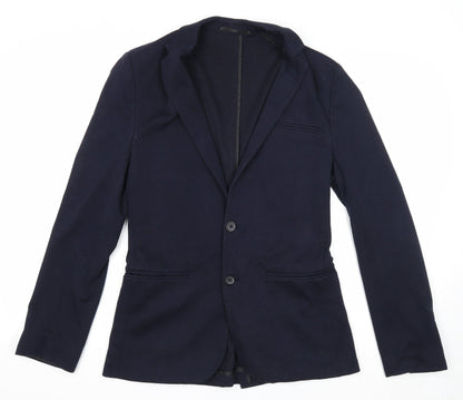 ASOS Mens Blue Polyester Jacket Blazer Size 38 Regular