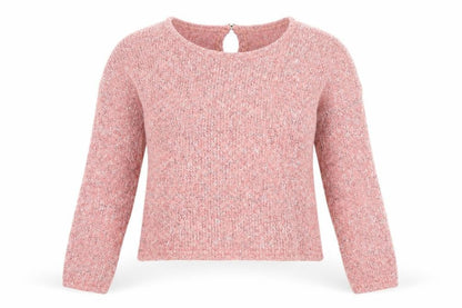 Stay Little Womens Pink Round Neck Cotton Pullover Jumper Size 6