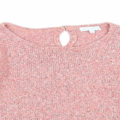 Stay Little Womens Pink Round Neck Cotton Pullover Jumper Size 6